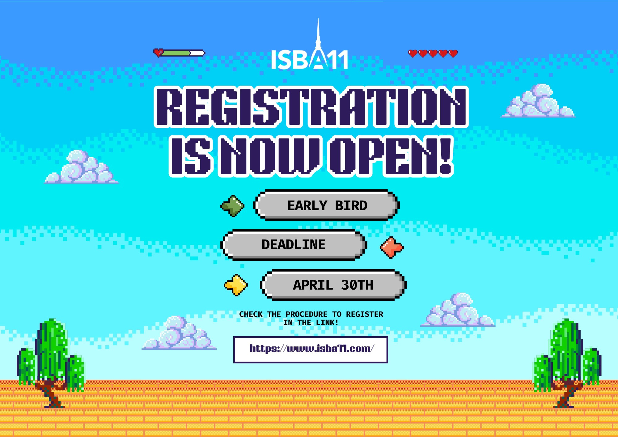 Register for ISBA11 26-29 August 2025 Turin - Italy, Organising secretariat: Centro Congressi Internazionale Srl a s.u.